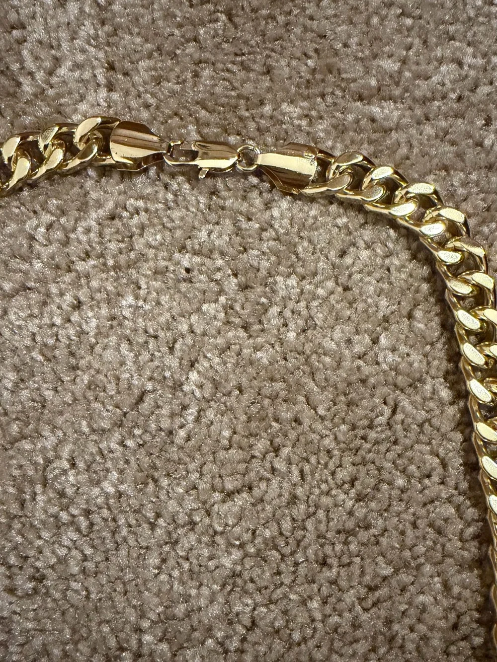 Stainless Steel Gold Cuban Link Chain 24”- Men Accessories